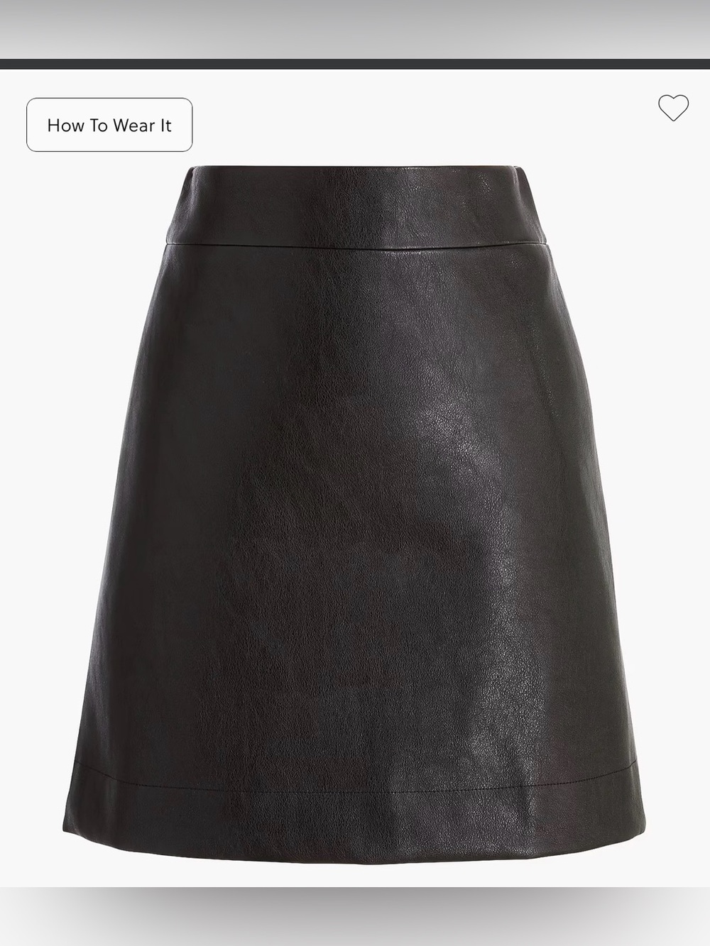 J.Crew Faux Leather A-Line Mini Skirt | NWT | Size 18